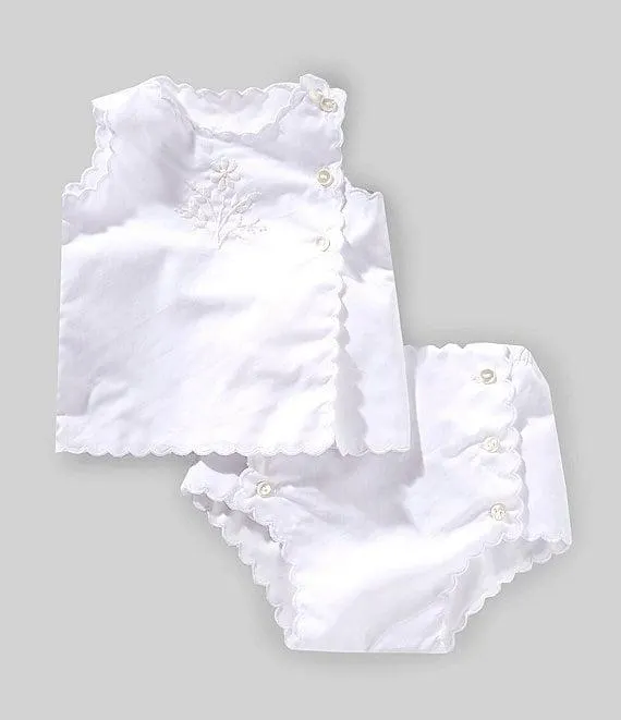 x Kristin Ellen Hockman Baby Girls Linnea Embroidered Top & Diaper Cover Set