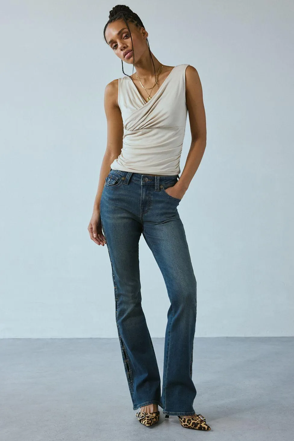 UO Sandy Off-The-Shoulder Crop Top