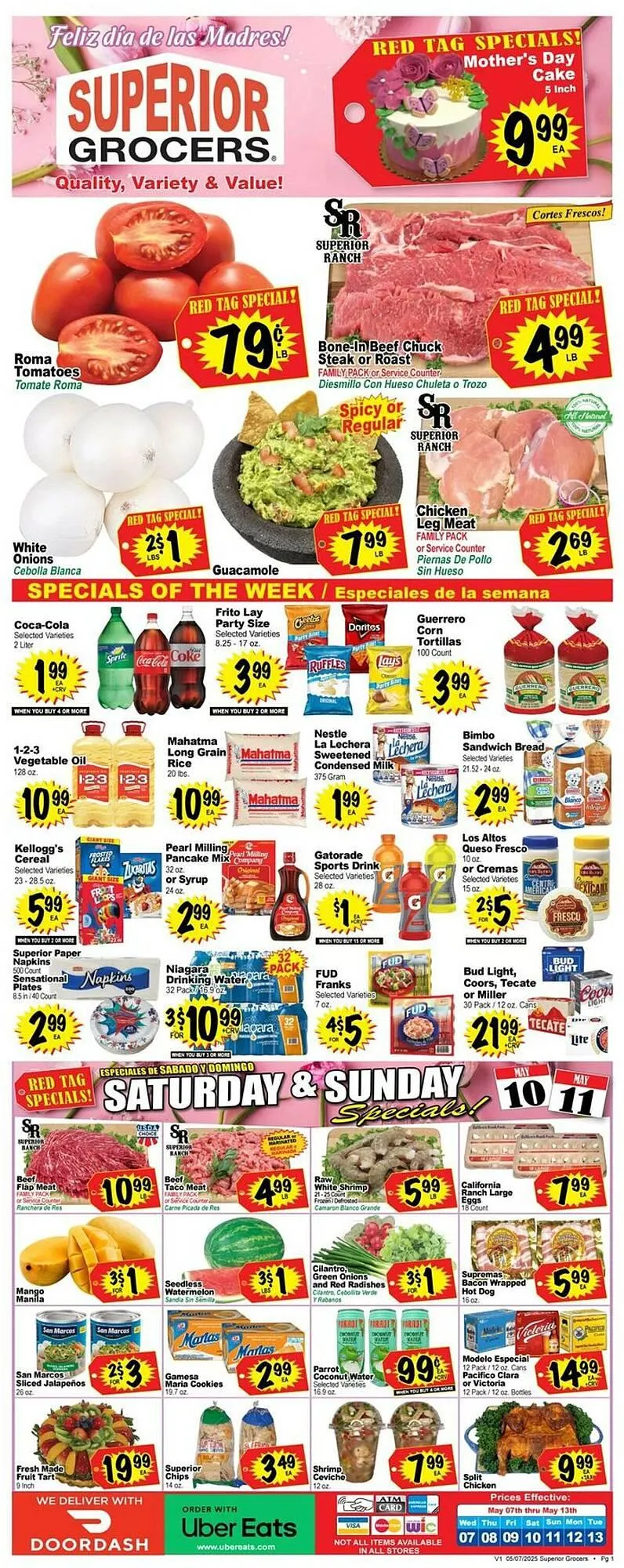 Weekly ad Superior Grocers Weekly Ad from May 7 to May 13 2025 - Page 1