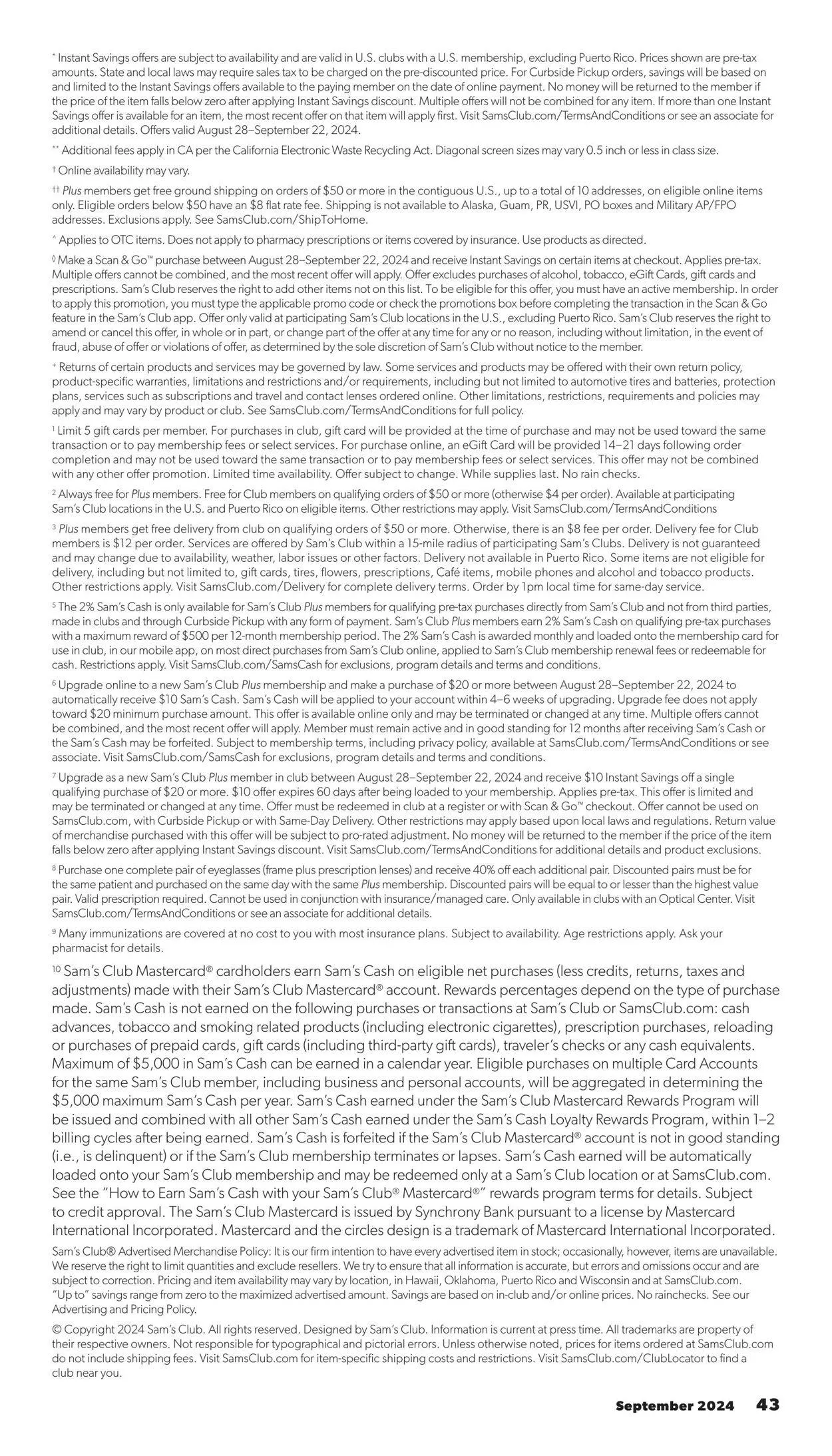 Weekly ad Sam's Club Current weekly ad from August 28 to September 22 2024 - Page 43