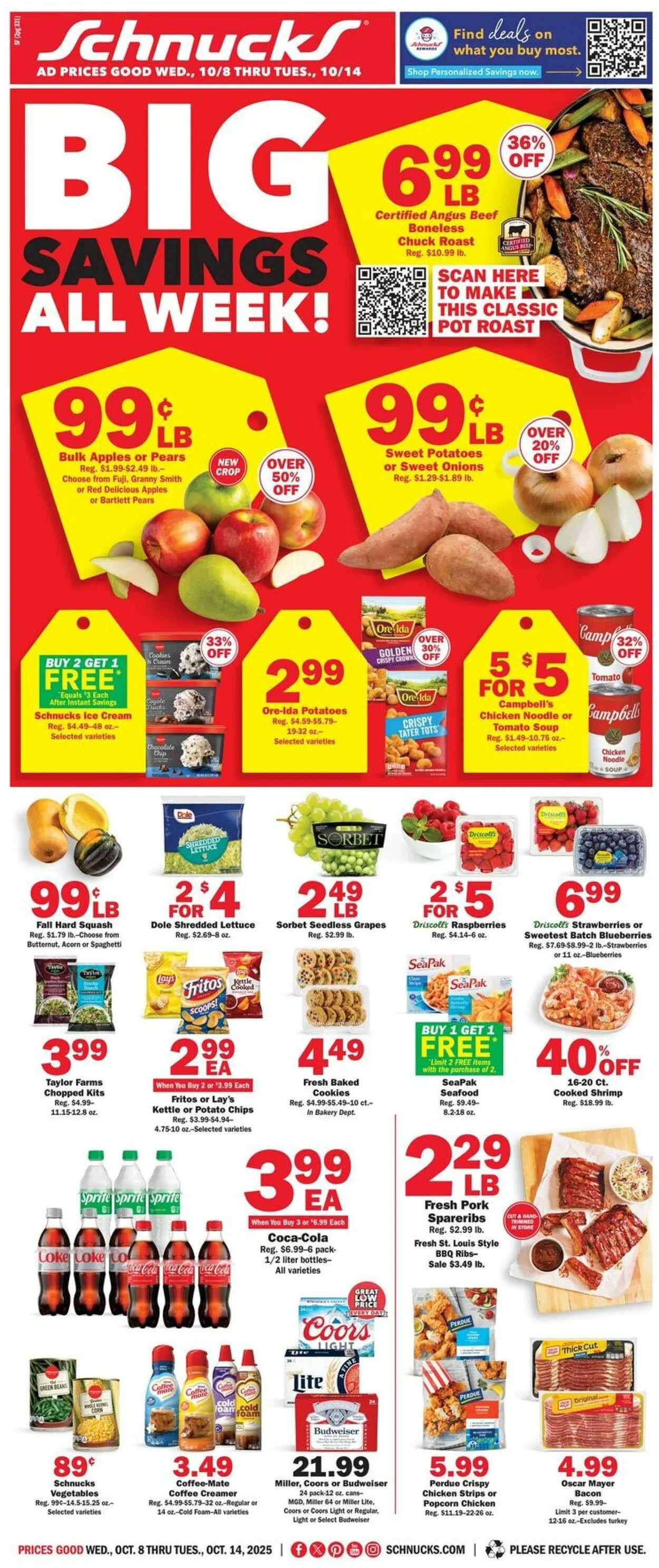 Weekly ad Schnucks Current weekly ad from October 8 to October 14 2025 - Page 1
