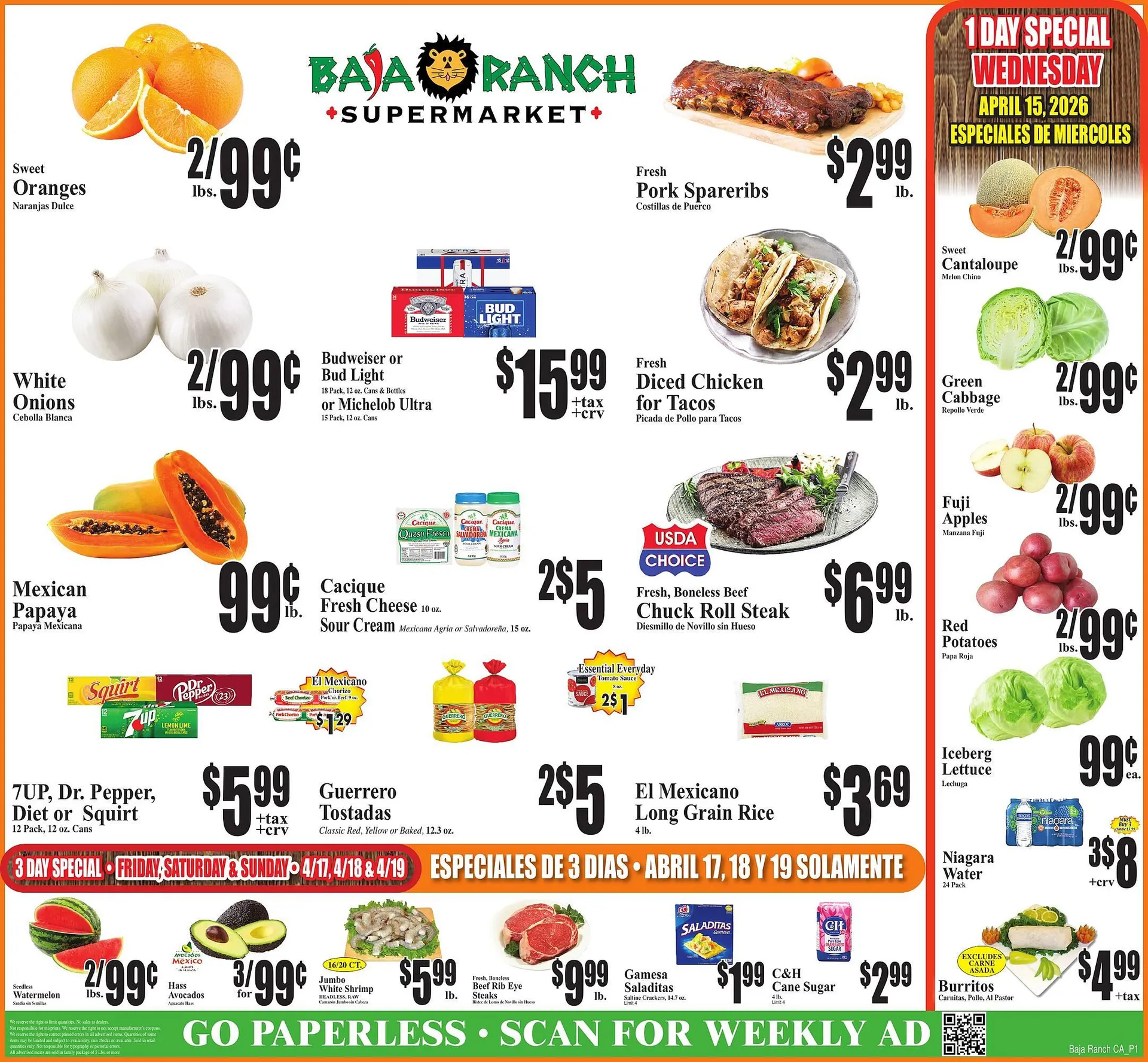 Weekly ad Baja Ranch weekly ad from April 15 to April 21 2026 - Page 1