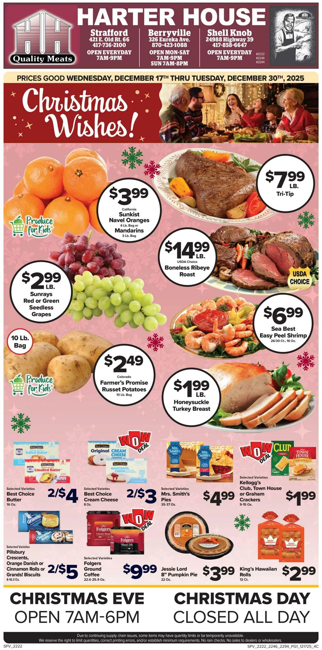 Weekly ad Harter House - Strafford from December 17 to December 23 2025 - Page 1