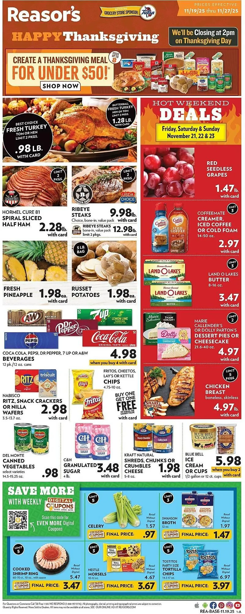 Weekly ad Reasors weekly ad from November 19 to November 27 2025 - Page 1