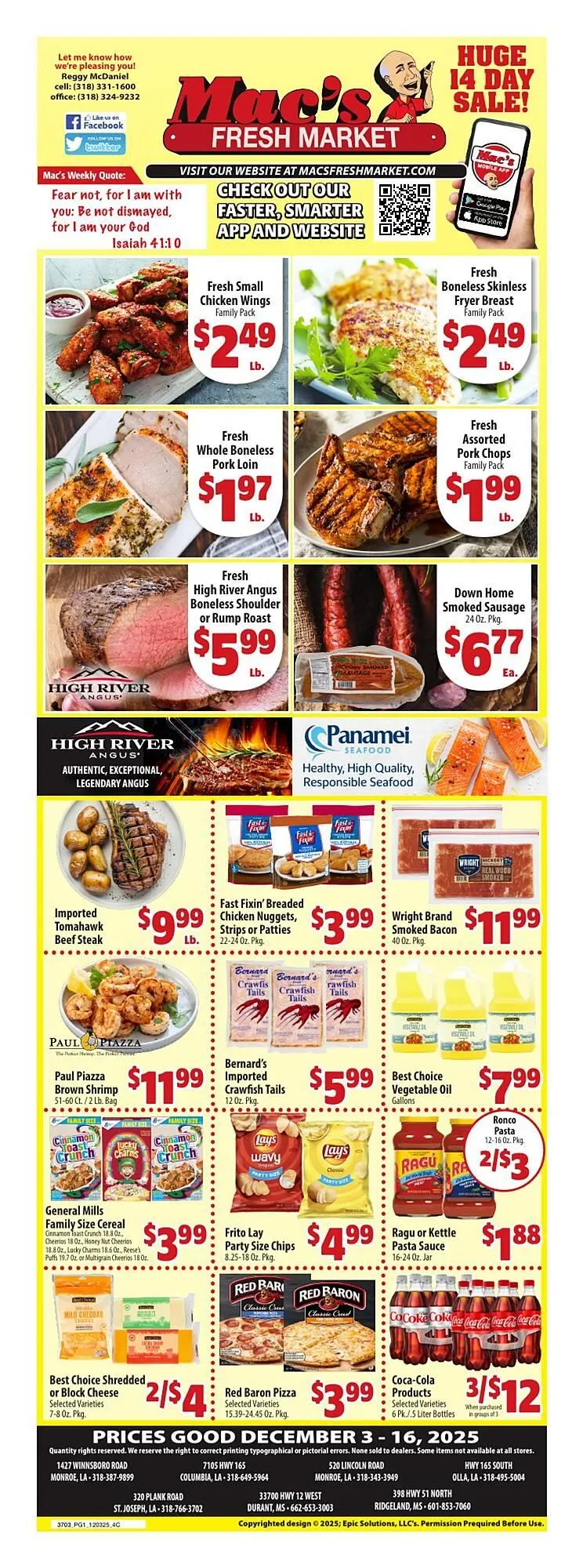 Weekly ad Mac's Market weekly ad from December 3 to December 16 2025 - Page 1