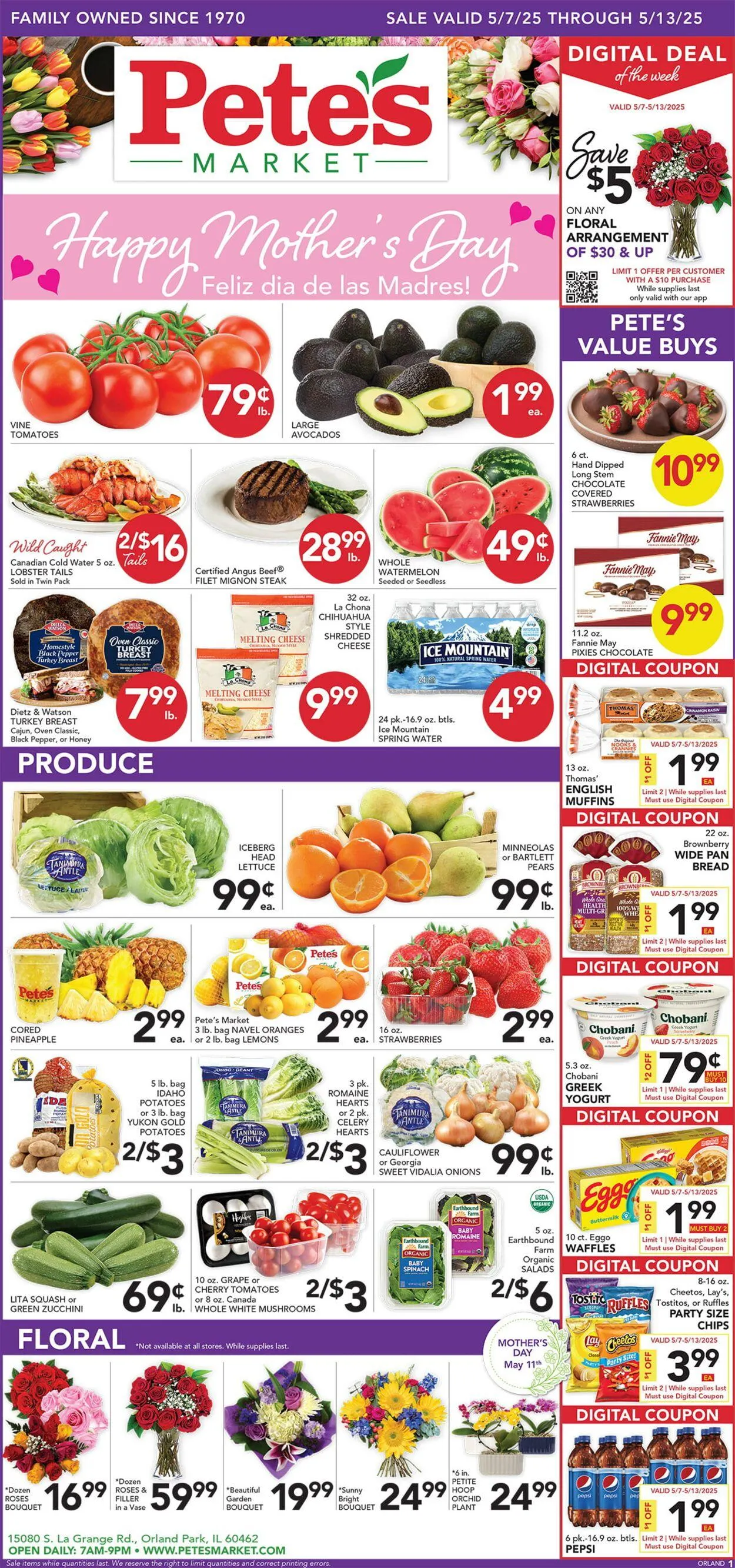 Weekly ad Pete's Fresh Market from May 7 to May 13 2025 - Page 1