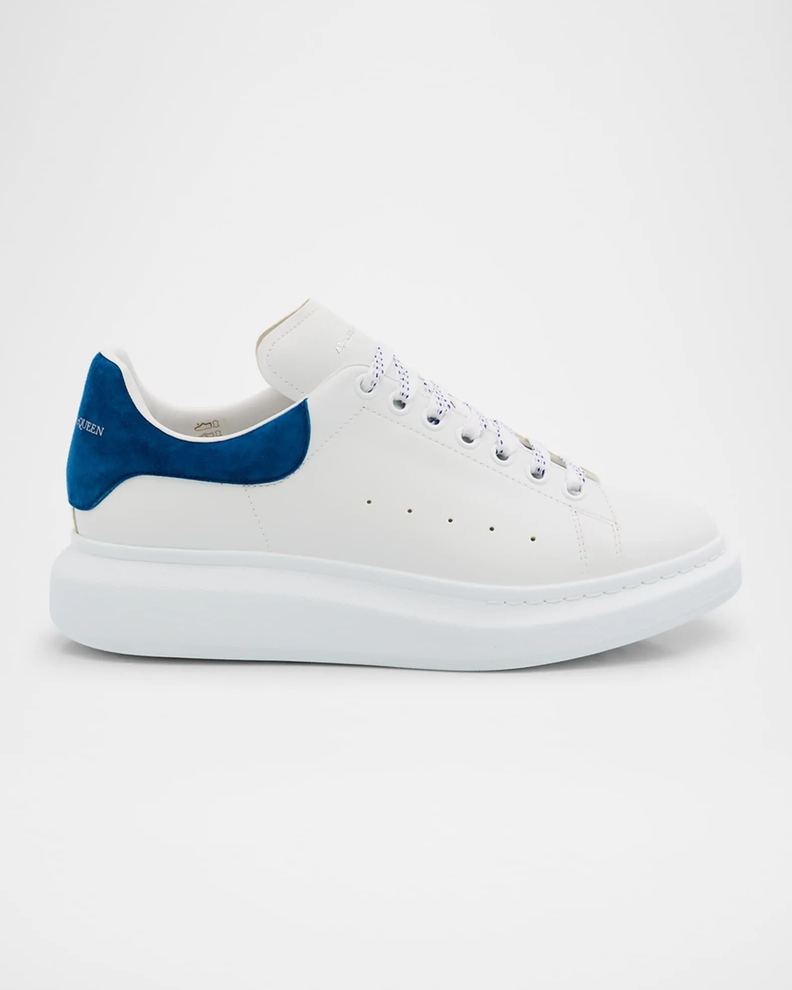 Men's Larry Leather and Velour Low-Top Sneakers