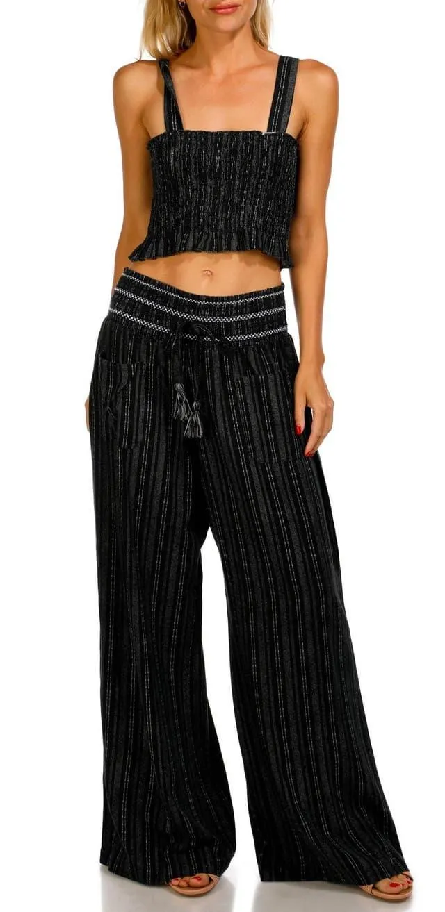 Rewash Juniors 2 Pc Stripe Smock Pants Set