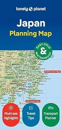Lonely Planet Japan Planning Map: Durable Waterproof Travel Map with Easy-Fold Format, Slipcase, Itineraries, Transport Guide & Top Attractions