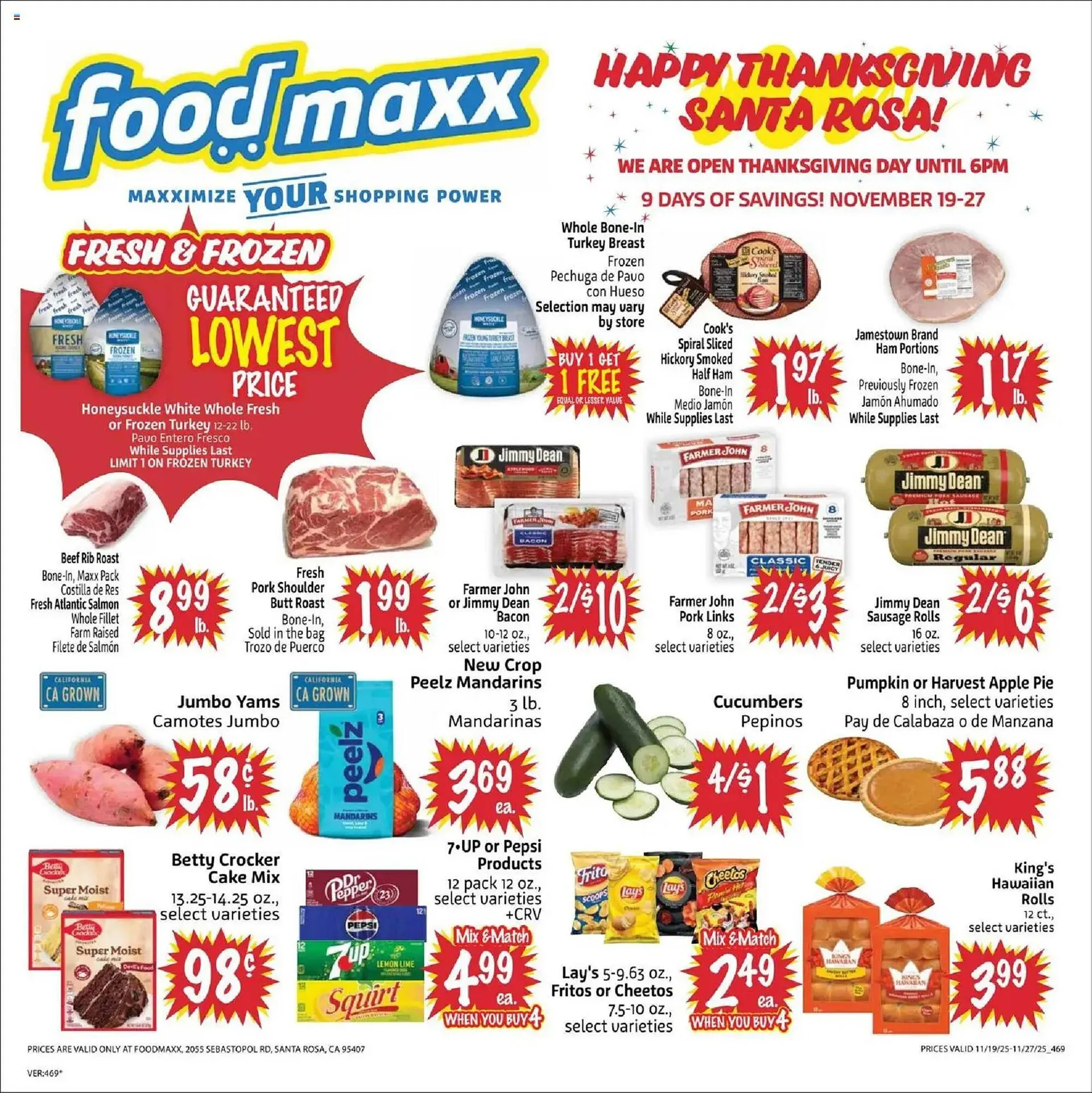 Weekly ad Foodmaxx weekly ad from November 19 to November 28 2025 - Page 1