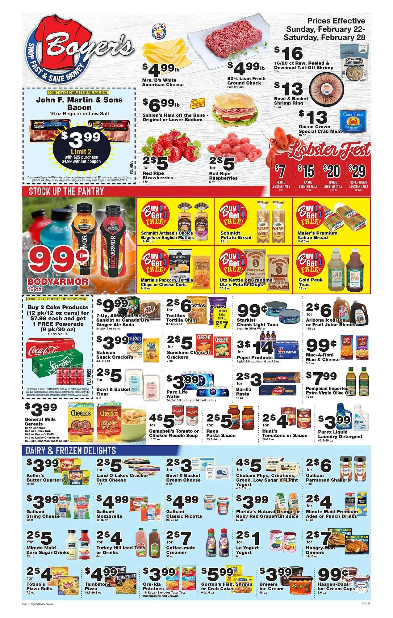 Weekly ad Boyer's Food Markets weekly ad from February 22 to February 28 2026 - Page 1