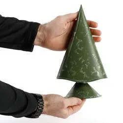 Rustic Moss Green Metal Tabletop Tree