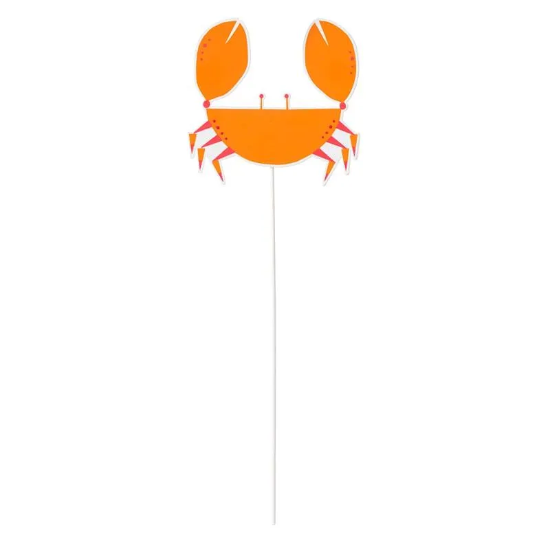 Sunny Club Orange Metal Crab Yard Pick, 14"