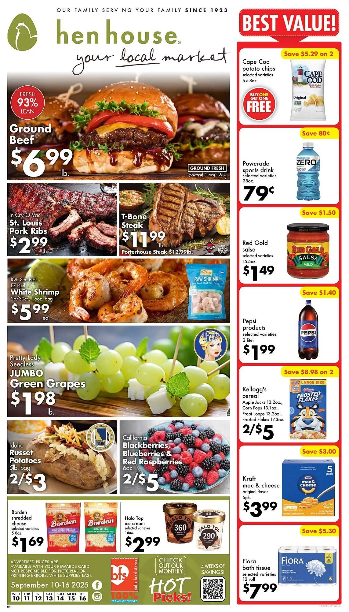 Weekly ad Hen House weekly ad from September 9 to September 16 2025 - Page 1