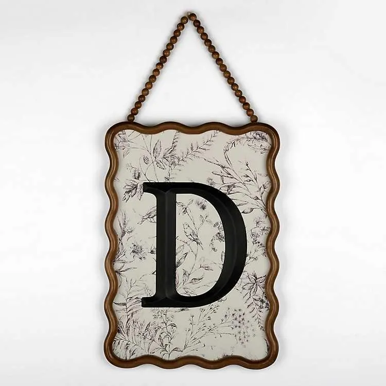 Toile Monogram D Wavy Wall Plaque