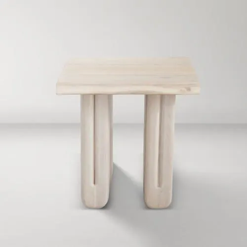 Nadia End Table - Whitewash