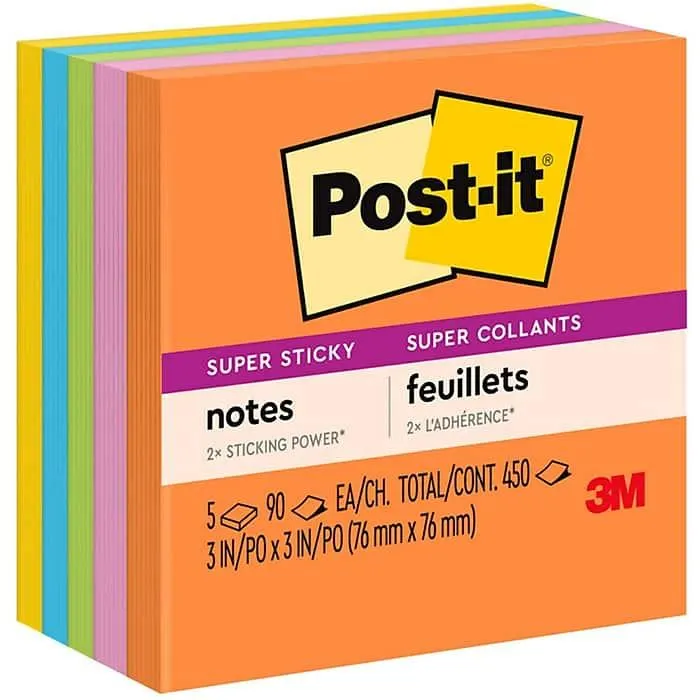 Post-it Super Sticky Notes,