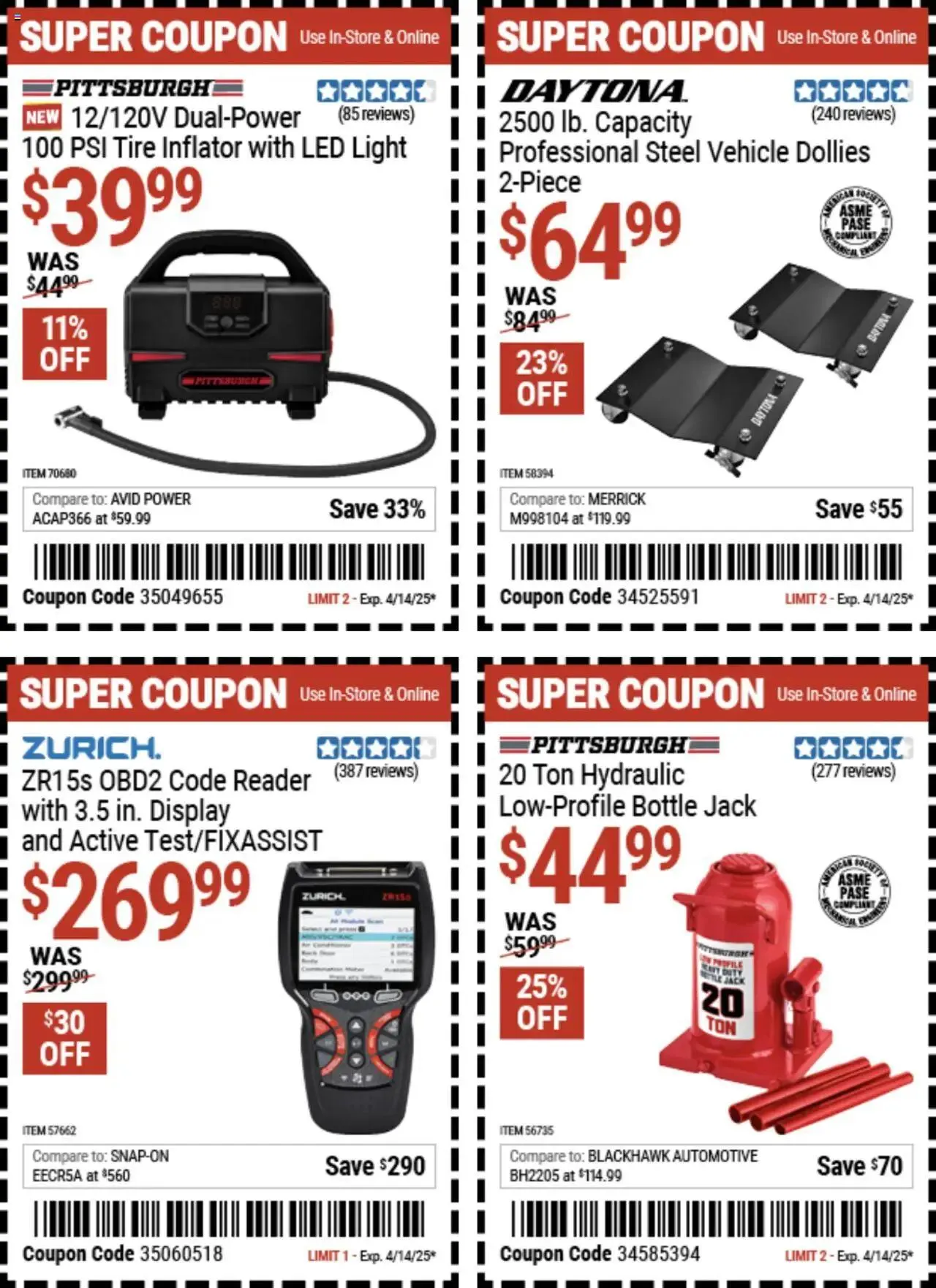 Weekly ad Harbor Freight Spring Coupons from March 24 to April 14 2025 - Page 12