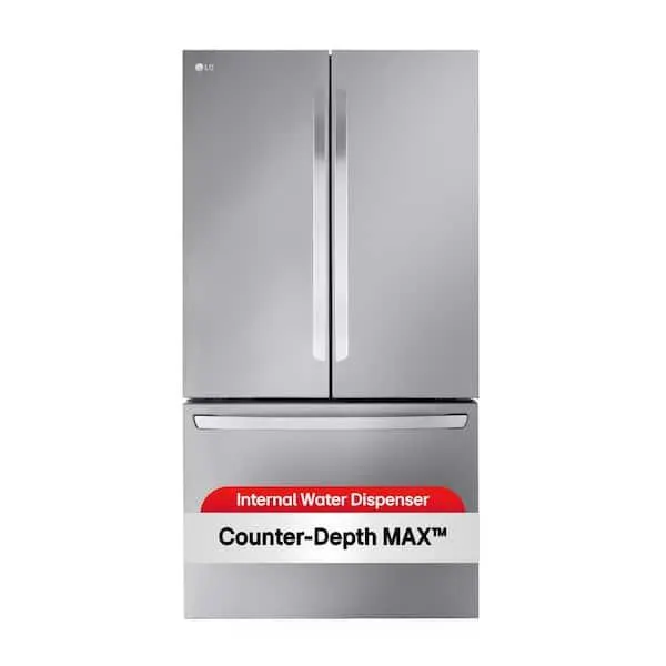 27 cu. ft. Smart Counter-Depth MAX French Door Refrigerator with Internal Water Dispenser in PrintProof Stainless Steel