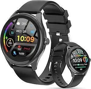Smart Watches for Women Men, 1.39" HD IPS Touchscreen Smartwatch with 120 Sports Modes, Heart Rate/Sleep Monitor, IP67 Waterproof, Bluetooth Call & Music Control for iPhone/Android (Black)