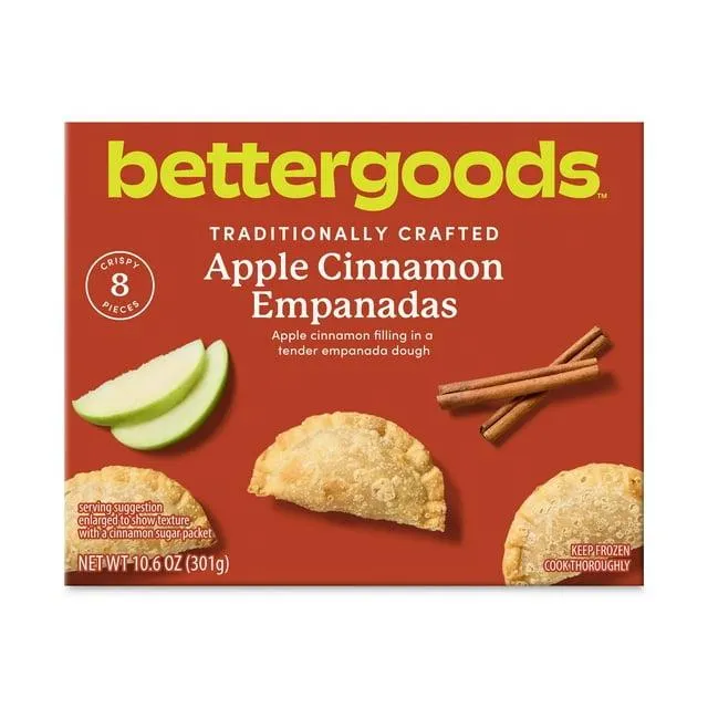 bettergoods Apple Cinnamon Empanadas, 10.6 oz, 8 Count (Frozen)