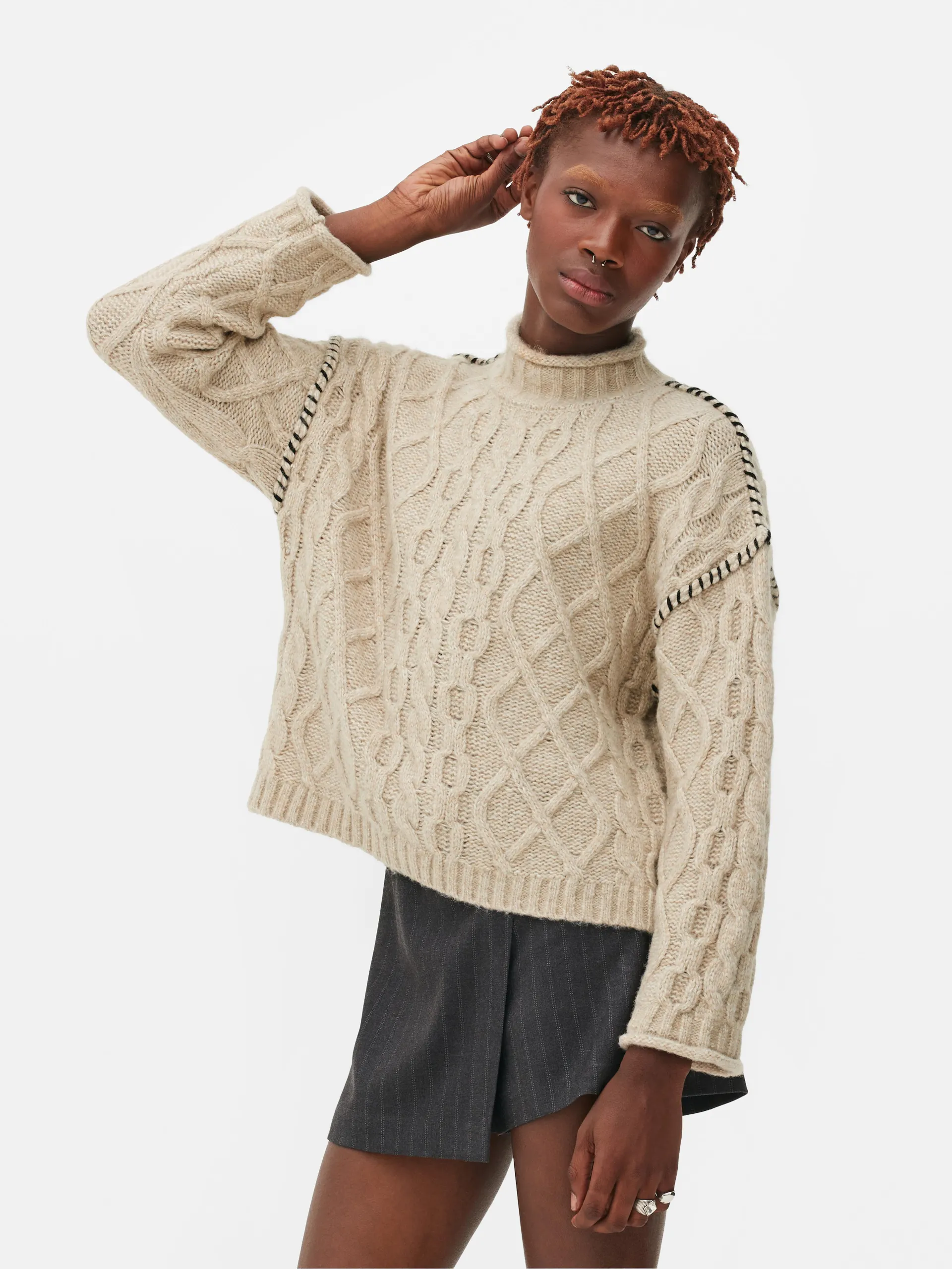 Rita Ora Cable Knit Jumper