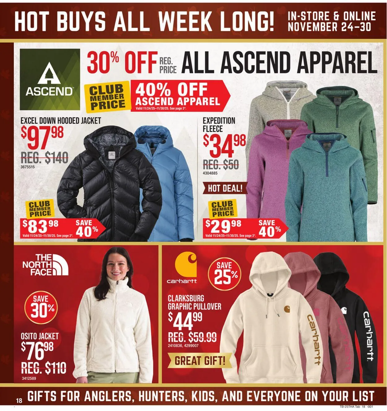 Weekly promotion Cabela's Current weekly ad spanning from November 24 to November 30 2025 - Page 18 for Catalogue 365