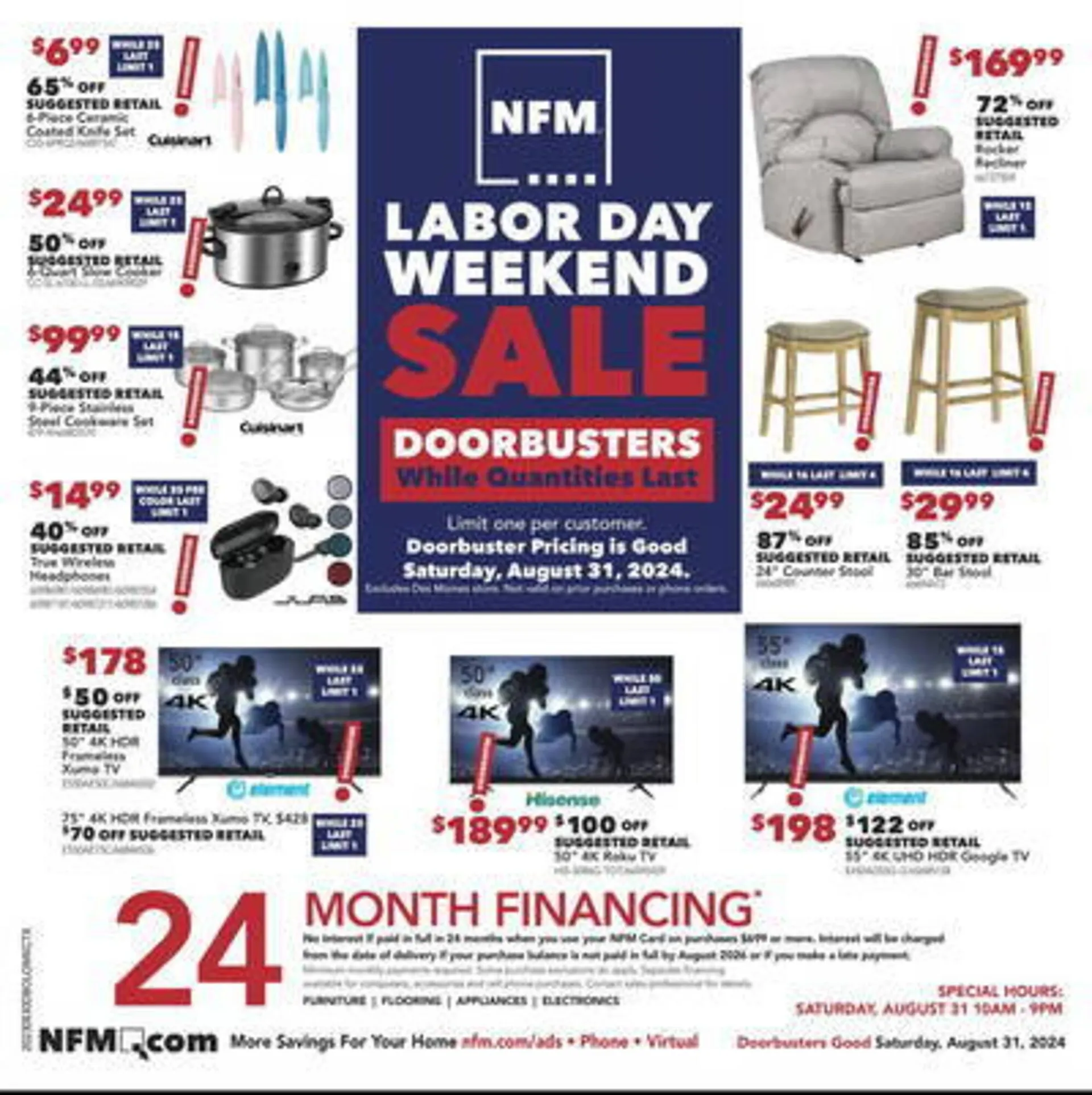 Weekly ad Nebraska Furniture Mart Weekly Ad from August 31 to August 31 2024 - Page 1