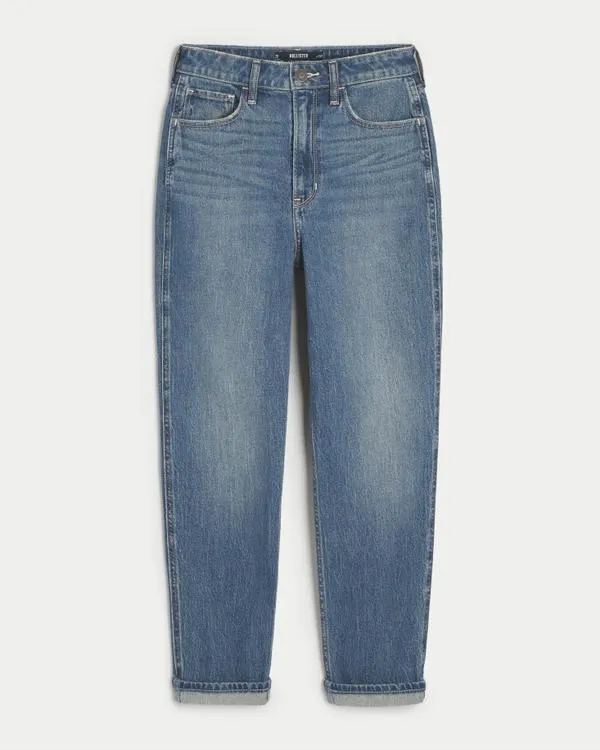 Ultra High-Rise Dark Wash Mom Jeans