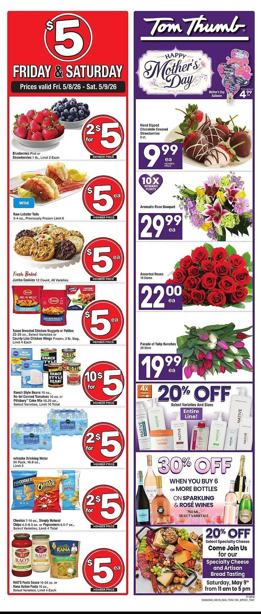 Weekly promotion Tom Thumb weekly ad spanning from May 6 to May 12 2026 - Page 1 for Catalogue 365