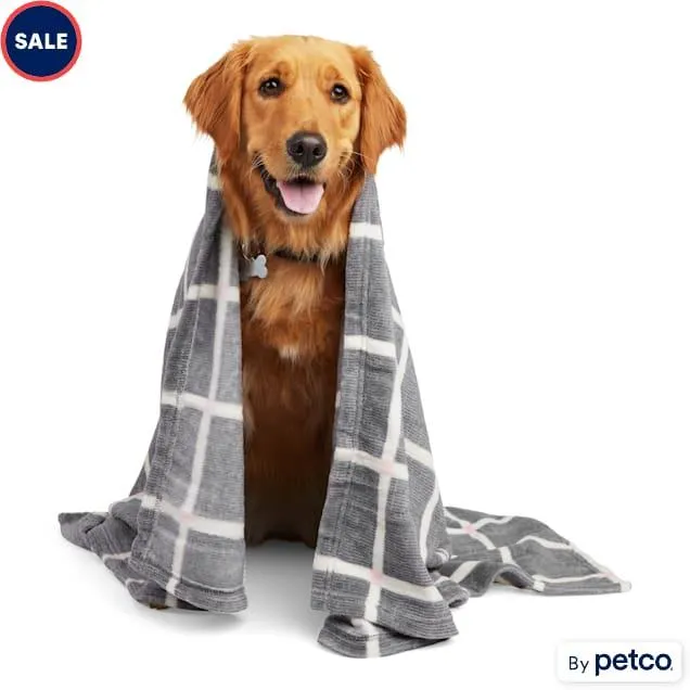 EveryYay Essentials Pet Throw, 50" L X 40" W, Large, Harlequin Pattern