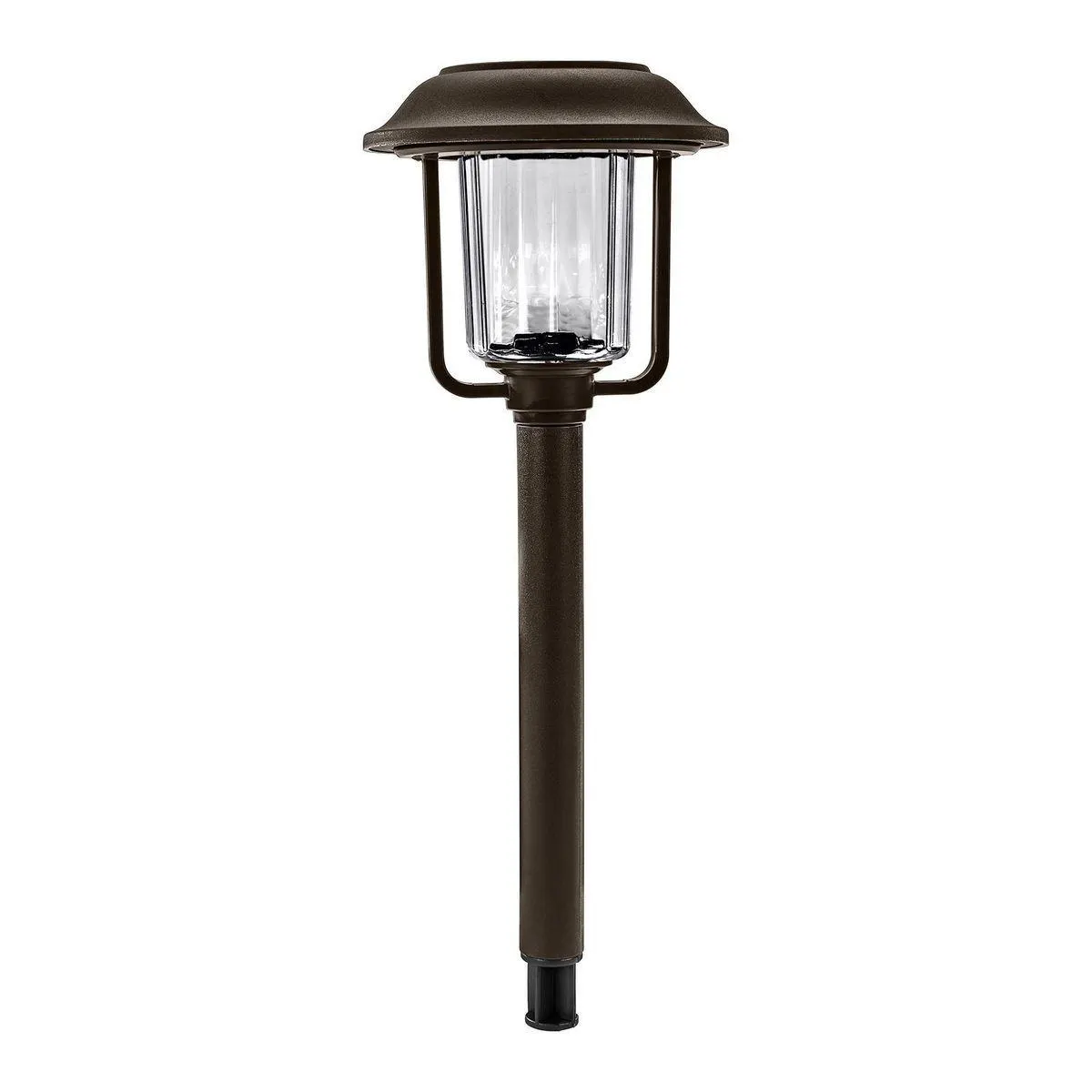 10 Lumen 13 in. Solar LED Brown Finish Pathway Light