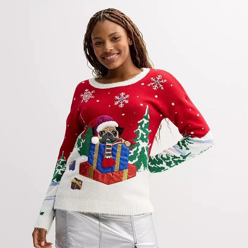 Women's Jollidays Long Sleeve Crewneck Pullover Sweater