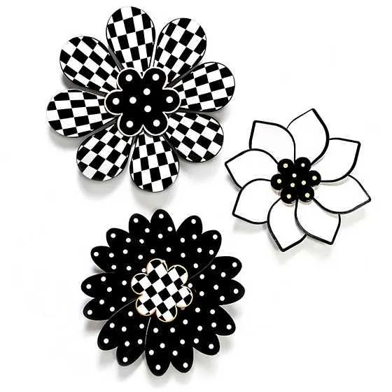 Marquee Wall Flowers, Set of 3