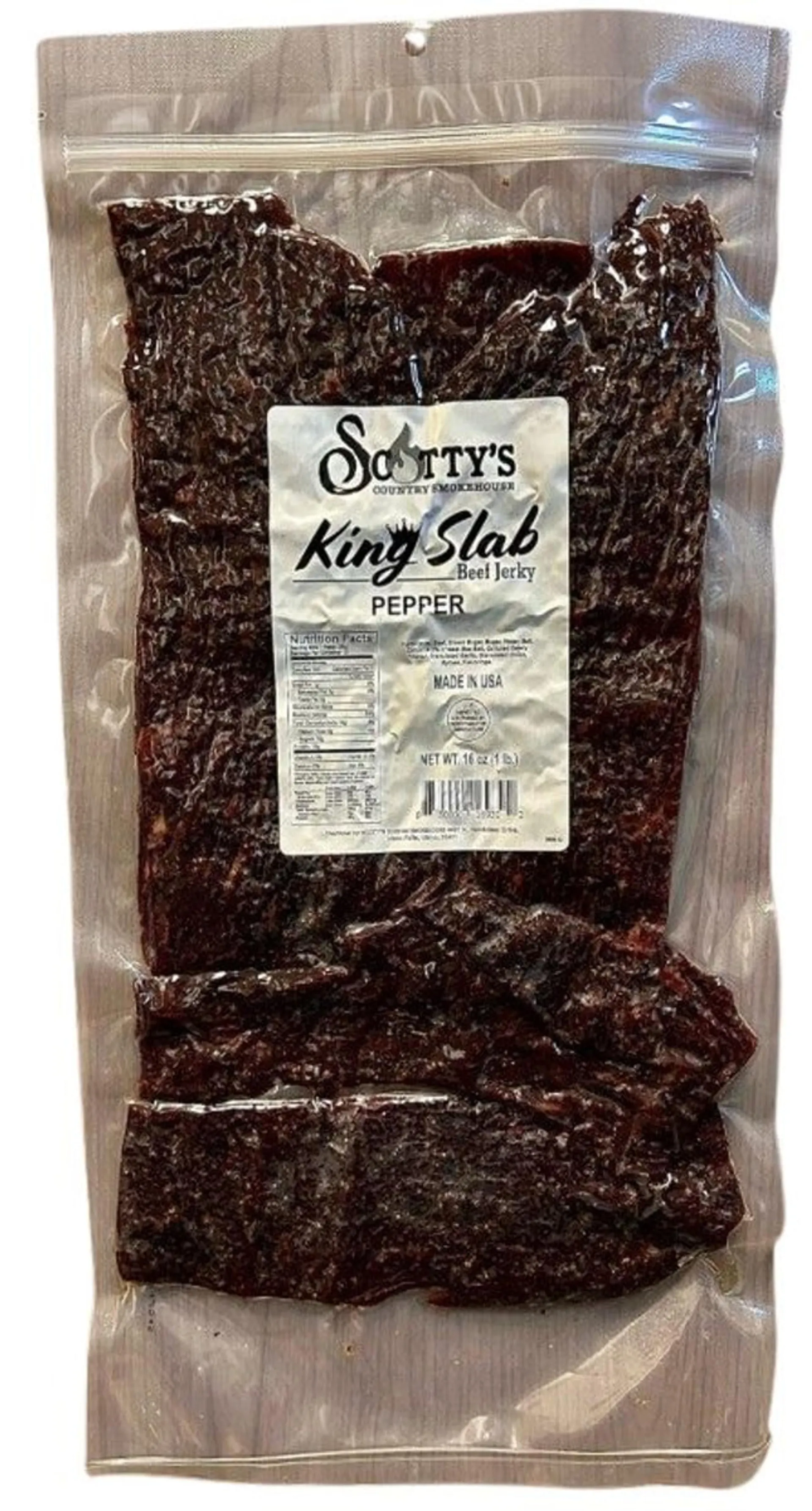 Scotty's Country Smokehouse King Slab Pepper Beef Jerky - 16 oz