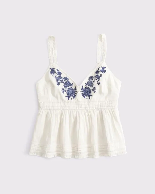Pintuck Babydoll Cami