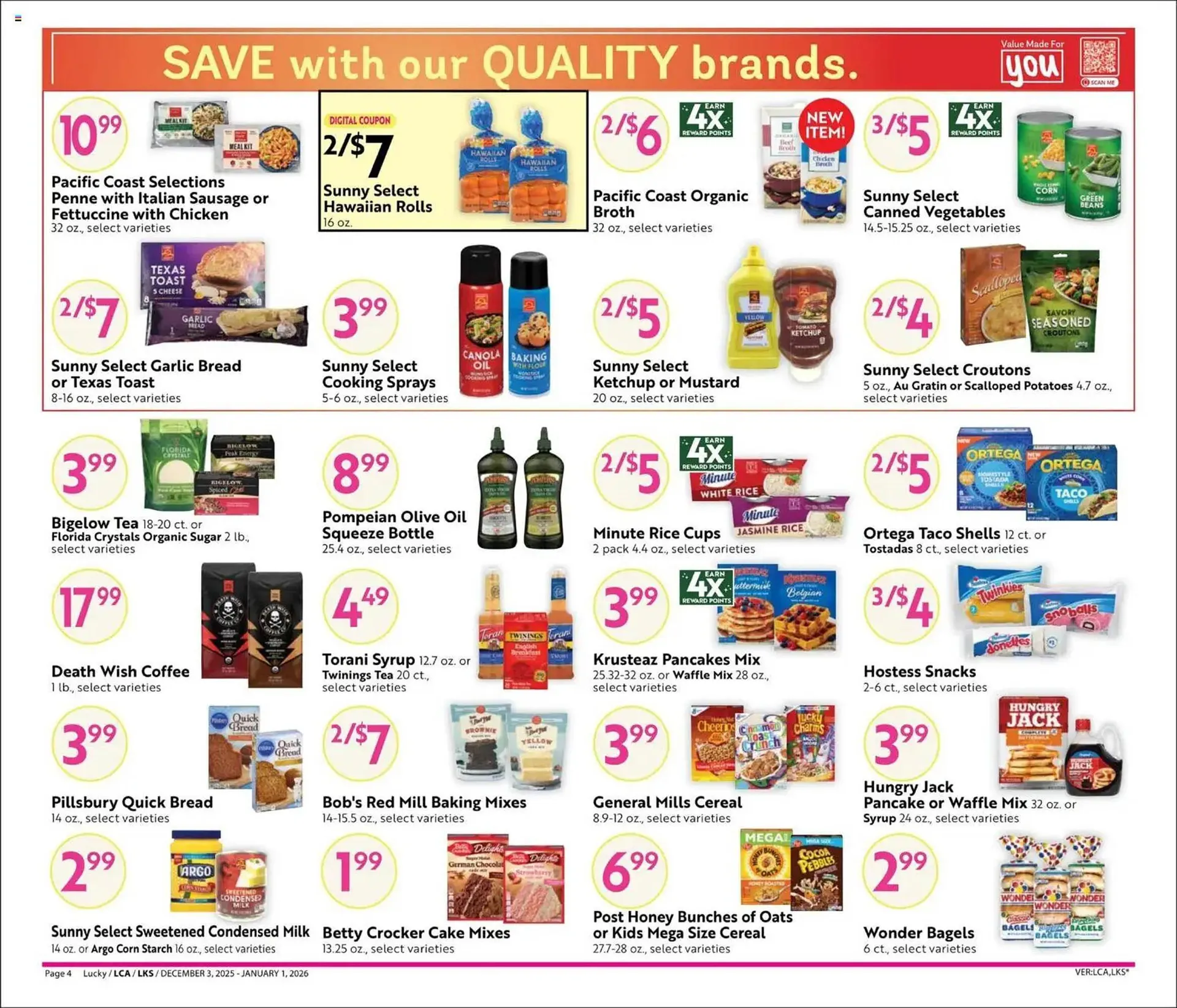 Weekly promotion Lucky Supermarkets weekly ad spanning from November 5 to January 1 2026 - Page 4 for Catalogue 365