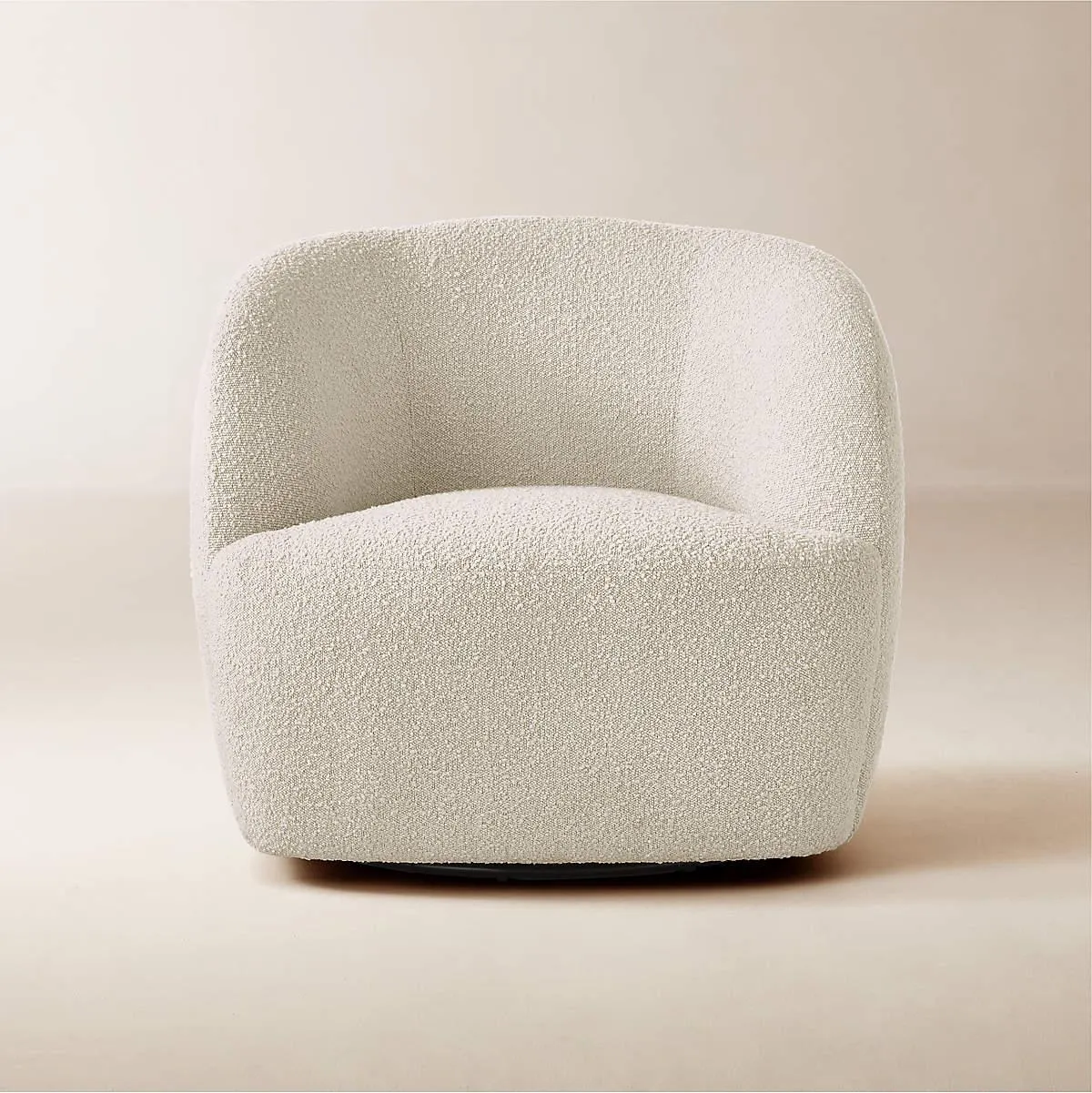 Gwyneth Ivory Boucle Swivel Chair by Goop