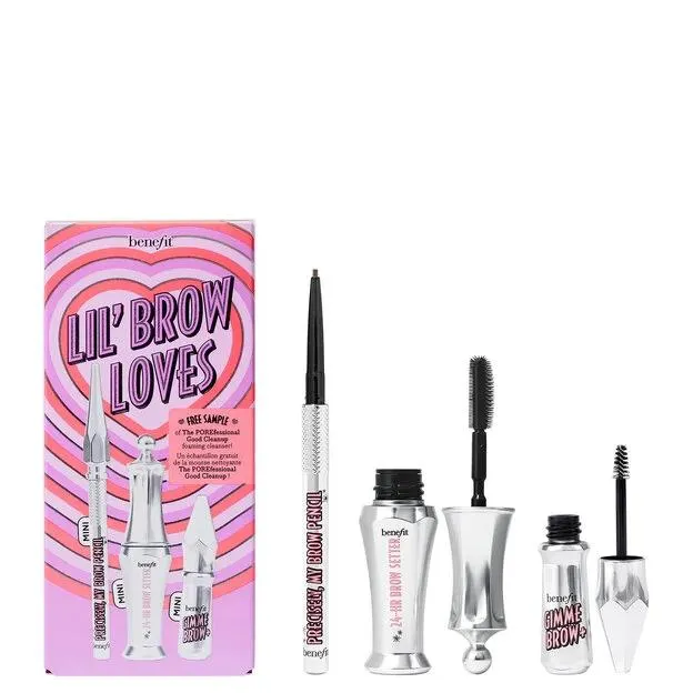 Lil Brow Loves Mini Brow Set Mini brow defining pencil, brow volumizing gel & brow setting gel