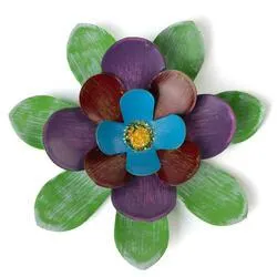 Tropical Pretty Posey Metal Flower Magnet
