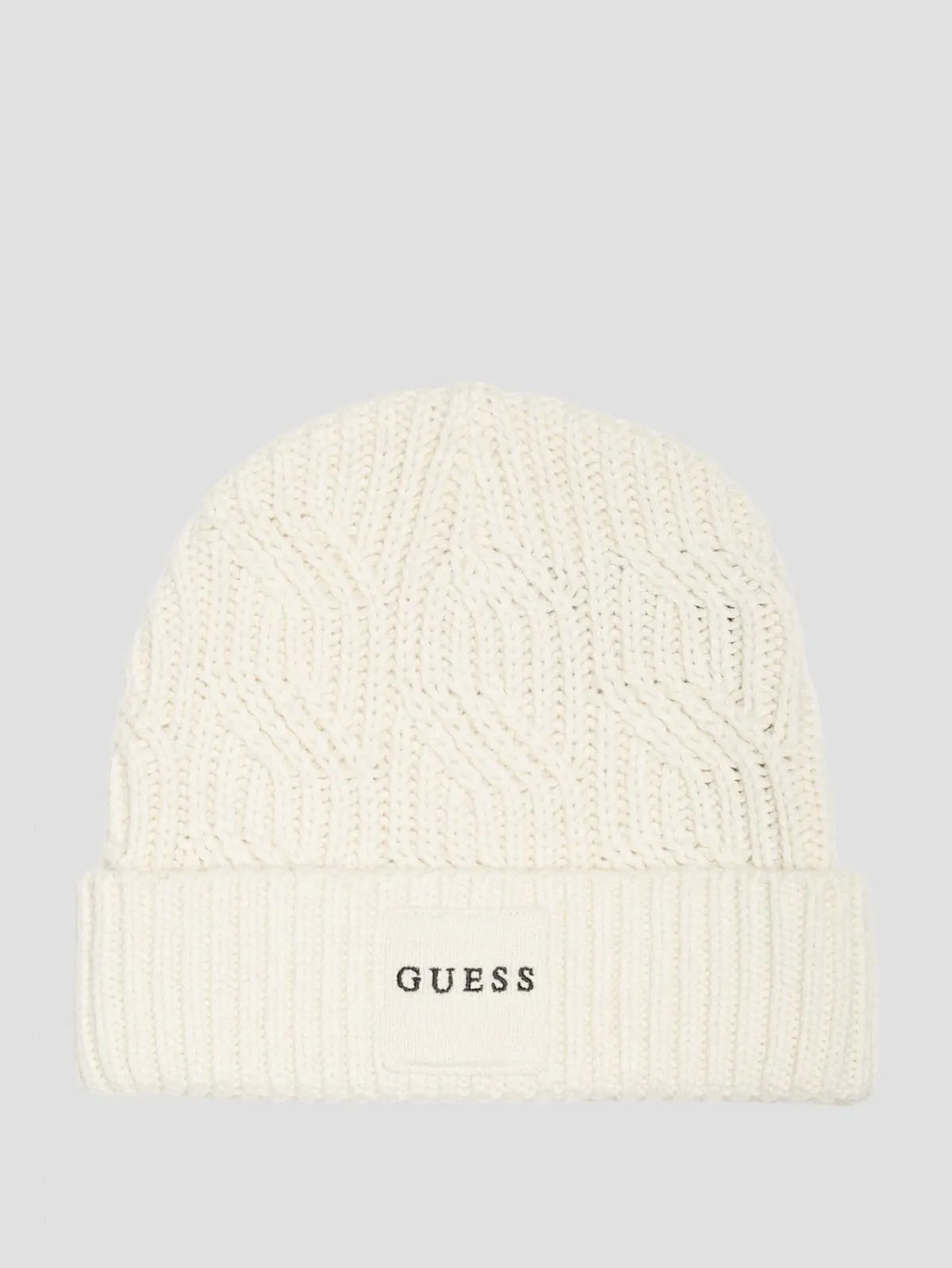 Eco Wool-Blend Cable-Knit Beanie