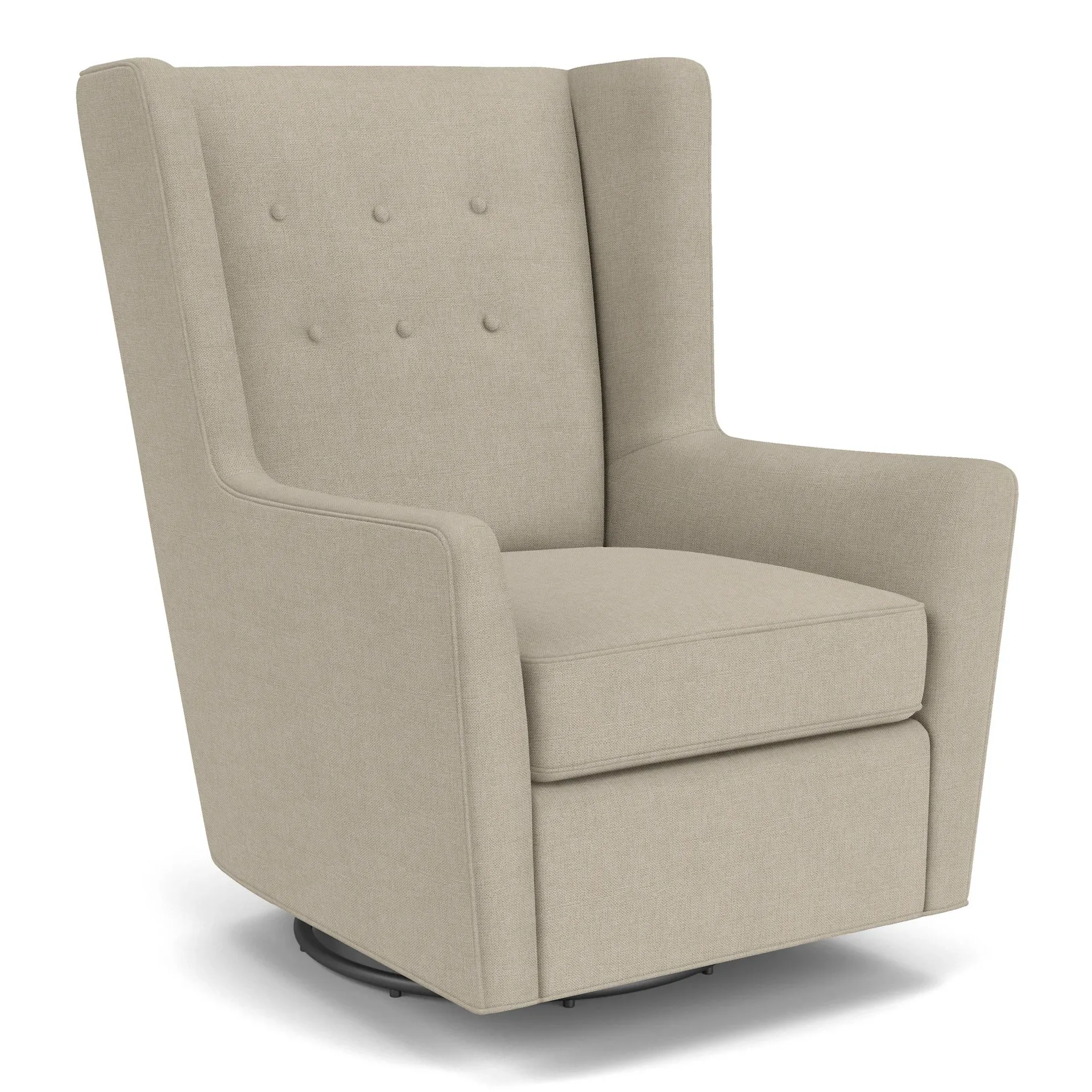 Wren Swivel Glider Chair in Sumner Linen