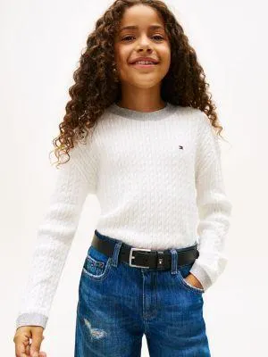 Kids' Shimmer Mini Cable Knit Sweater