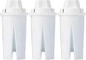 Amazon Basics Replacement Water Filters for Water Pitchers, BPA-Free, WQA & NSF Certified, Compatible with Brita Water Pitchers & Drinking Water Filter Systems, 6 Month Filter Supply, 3-Pack