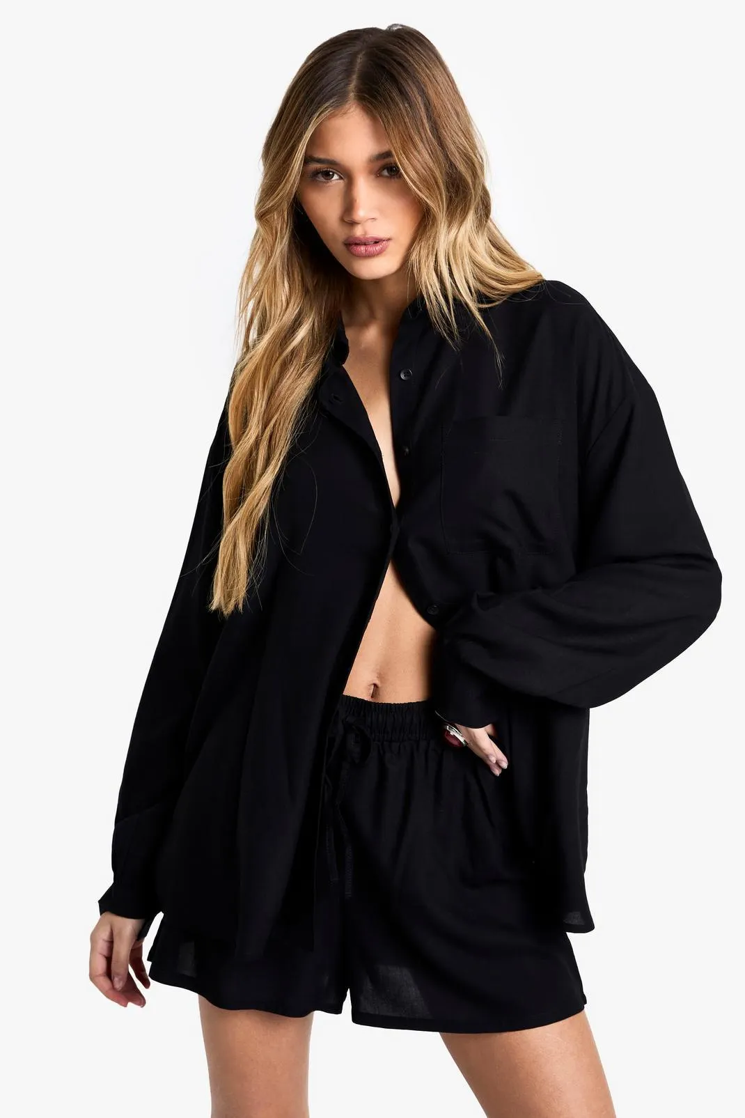 Lightweight Long Sleeved Shirt and Shorts Co-ord