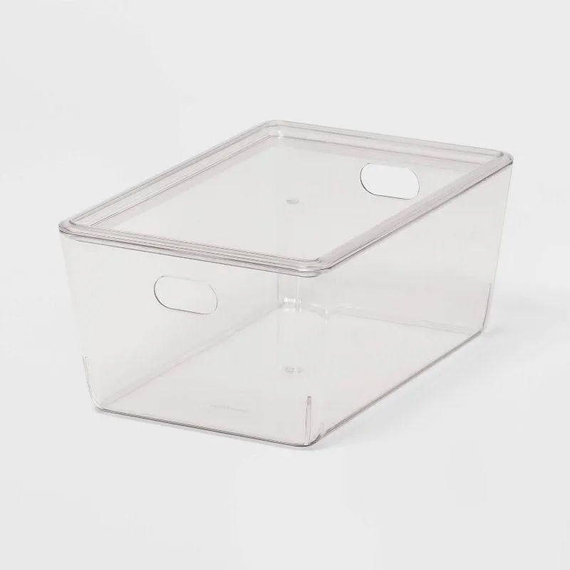 4L Stacking Clear Bin with Lid - Brightroom™