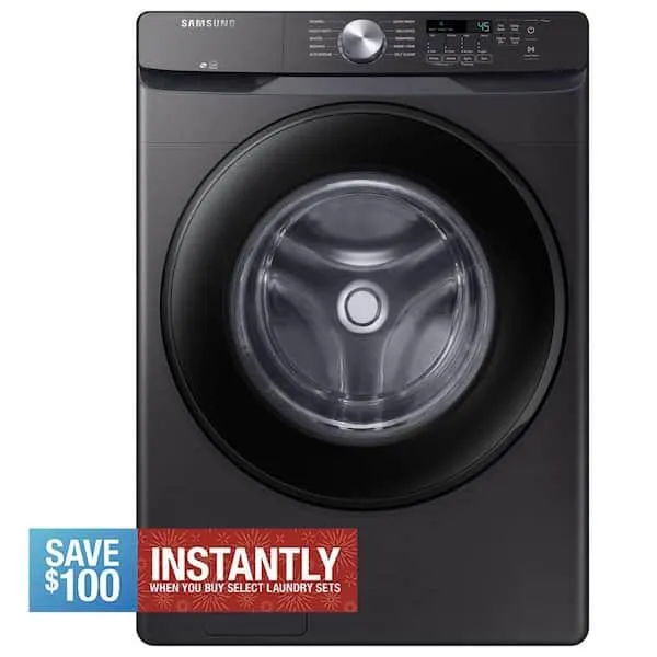 4.5 cu. ft. High-Efficiency Front Load Washer with Self-Clean+ in Brushed Black