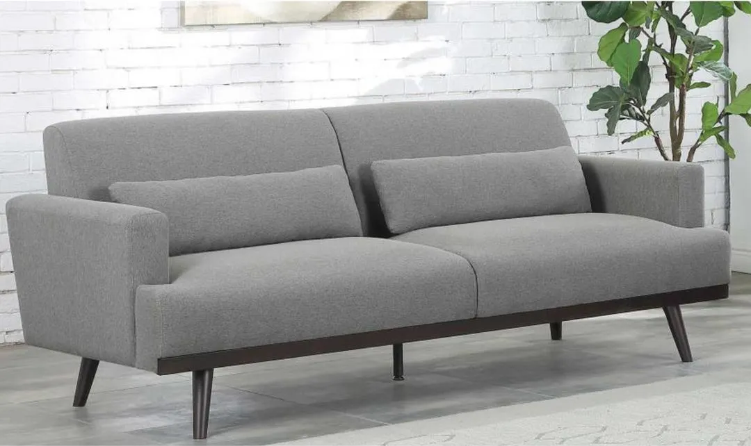 Coaster Furniture Blake 3-Seater Stationary Fabric Sofa in Gray