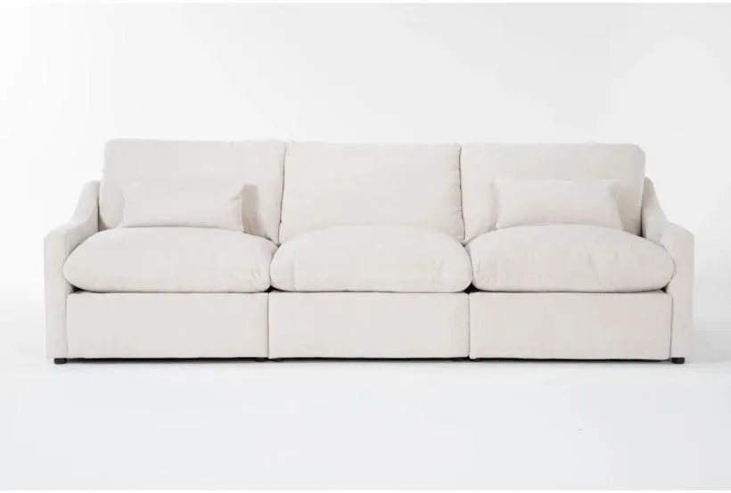 Kennedy Cream 122" 3 Piece Modular Sofa