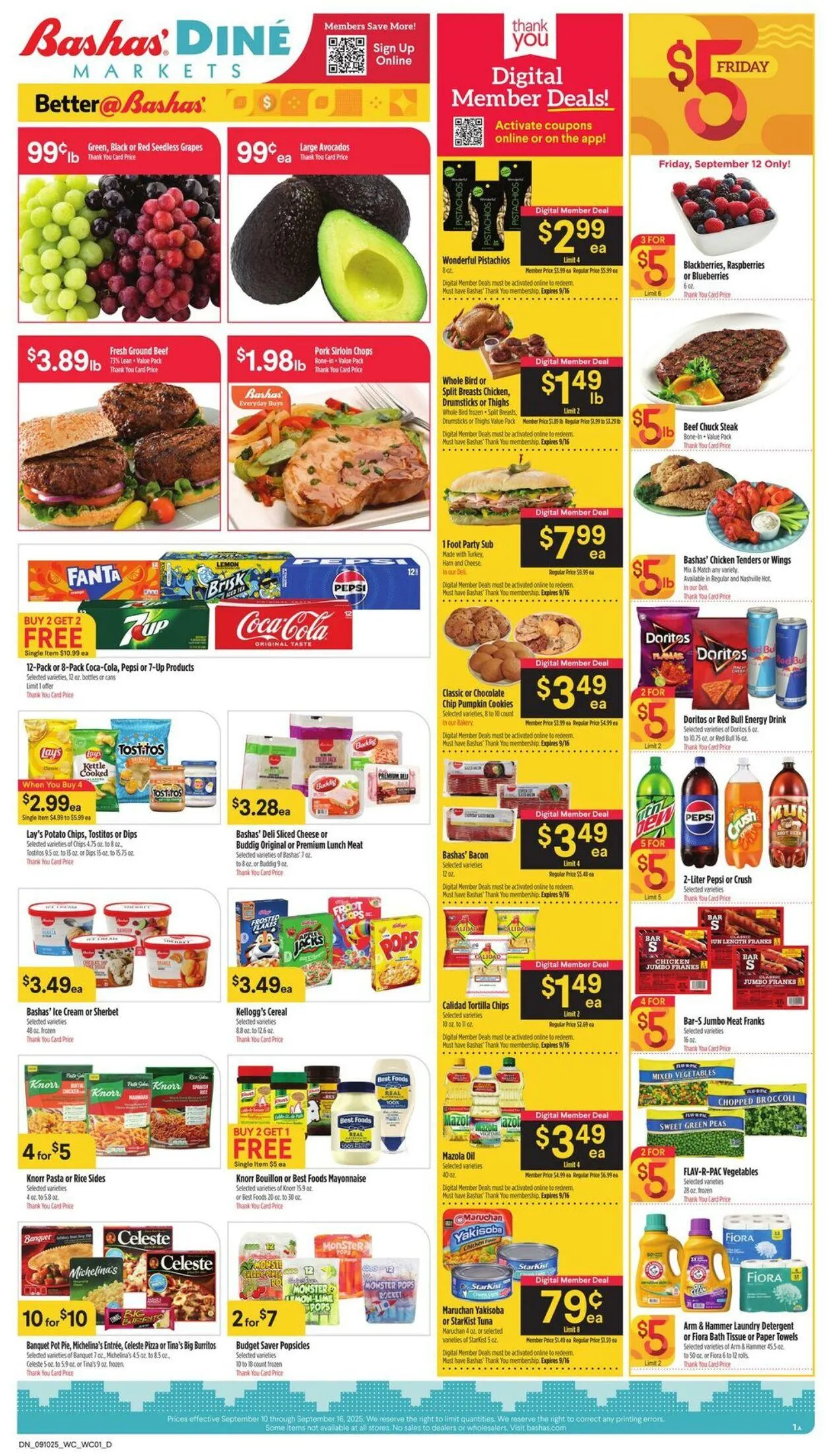 Weekly ad Bashas Current weekly ad from September 10 to September 16 2025 - Page 1
